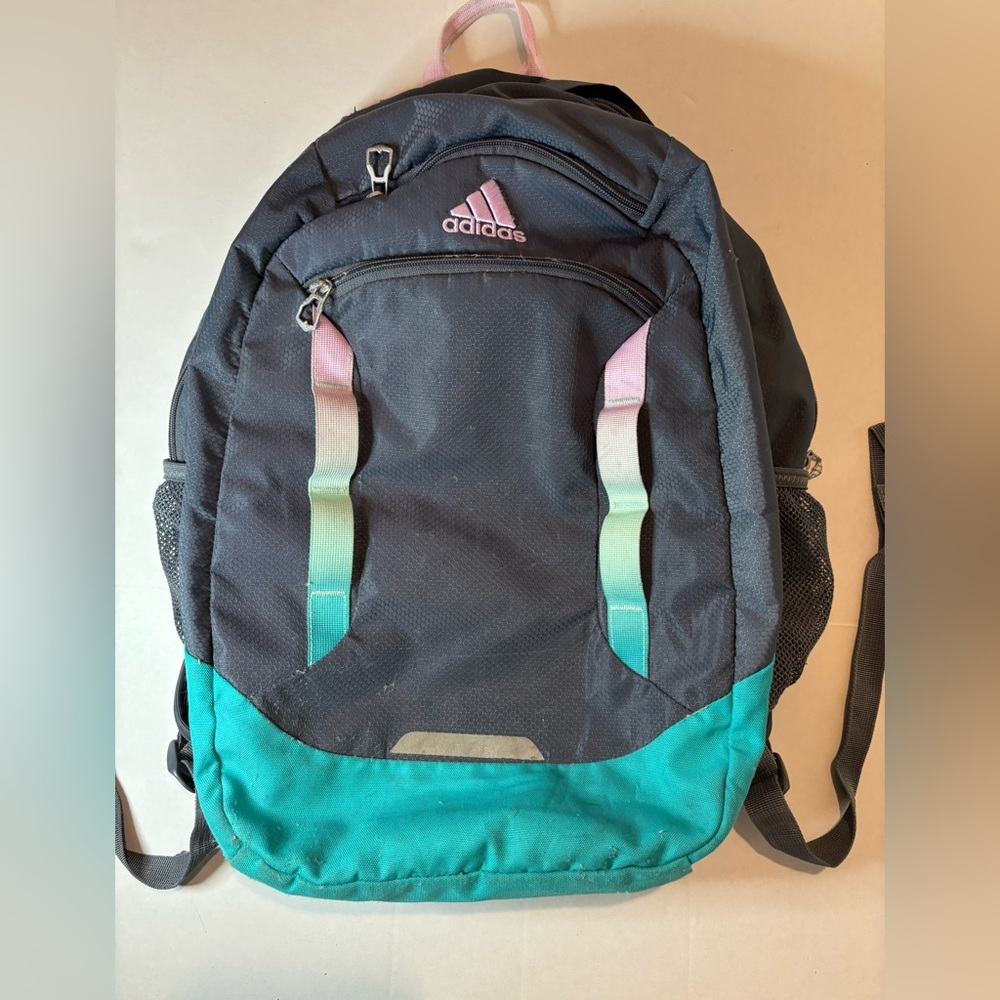 adidas Girl Multicolor Laptop Backpack Rn 90288 Lots Of‎ Pockets Logo school